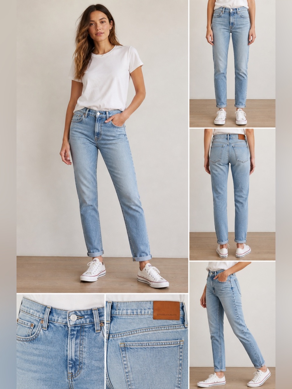 Citizens of Humanity Emerson Slim Boyfriend Jeans Size 28 Light Wash Straight